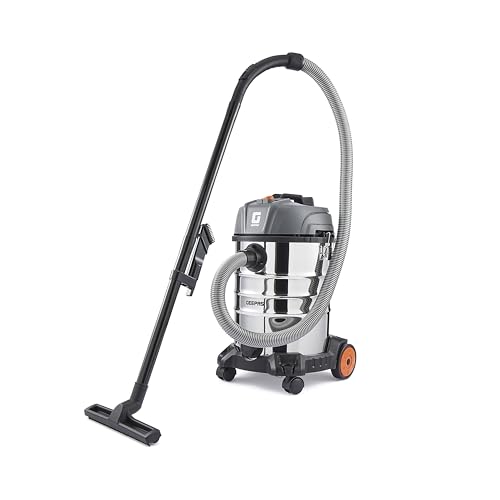 GEEPAS Wet & Dry Vacuum Cleaner 240V | 30L Iron Tank 19Kpa Suction HEPA Filter 4.5m Cable Portable Cord Storage | Powerful Blow Function for Car Garage Workshop Cleaning Carpet | 2 Year Warranty 1400W