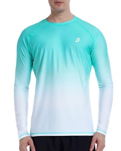 Roadbox Herren UV-Schutz Shirt, UPF 50+ Rashguard T-Shirt, Schnelltrocknend Leicht Langarmshirt für Surfen Angeln Wandern
