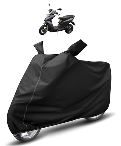 Image of Auto Hub Waterproof Scooty Cover Compatible with Ather 450 Dustproof, UV Protection Two Wheeler Scooty Ather 450 Cover - Black