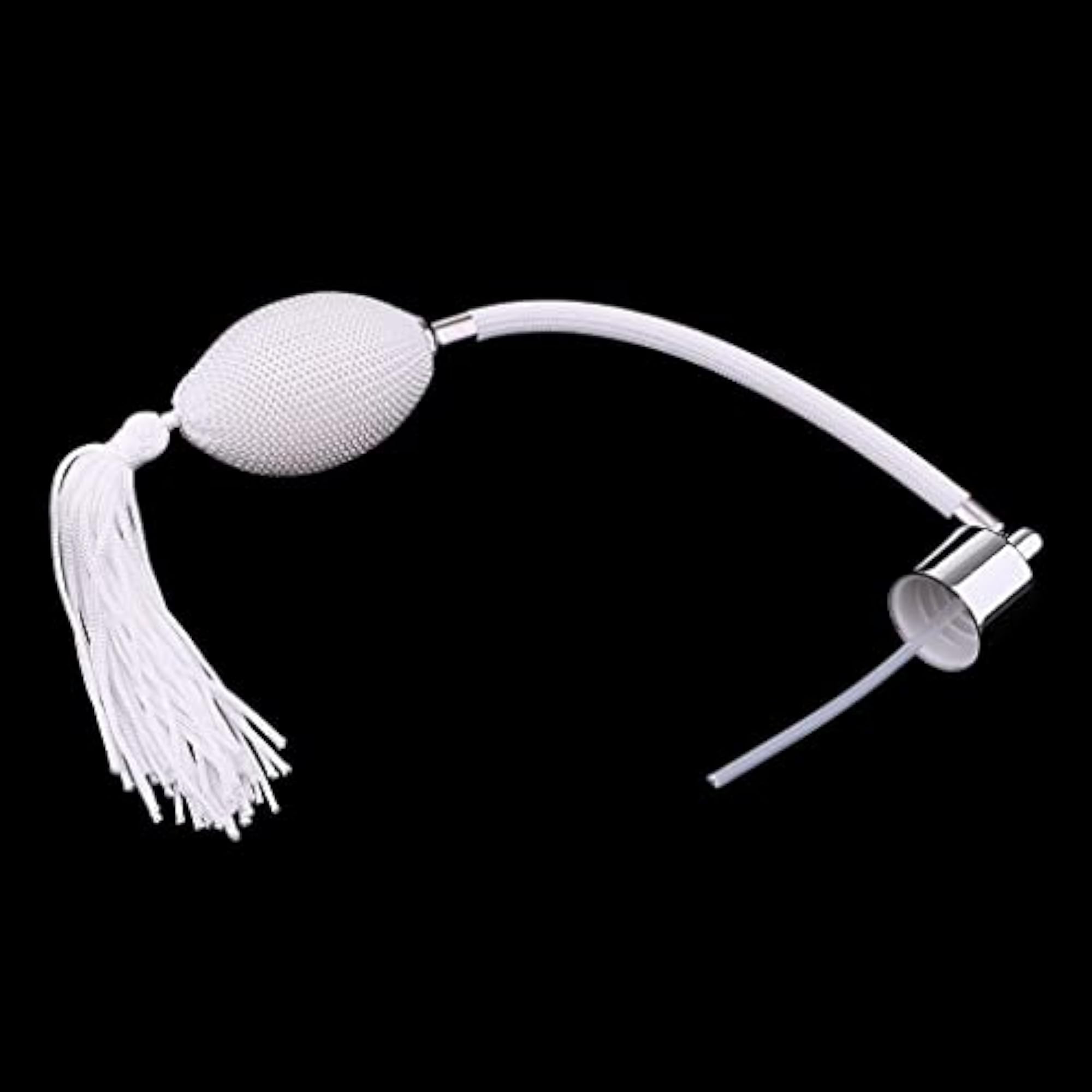 2X Decorative Glass Perfume Bottle Atomizer Long Spray Ball Tube White