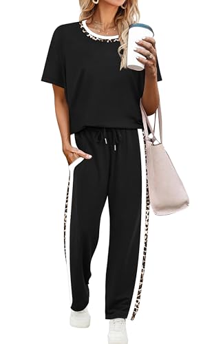 WIHOLL 2 Piece Lounge Sets for Women Matching Summer Clothes