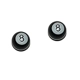 2er Set Ventilkappen - Eight Ball - in schwarz