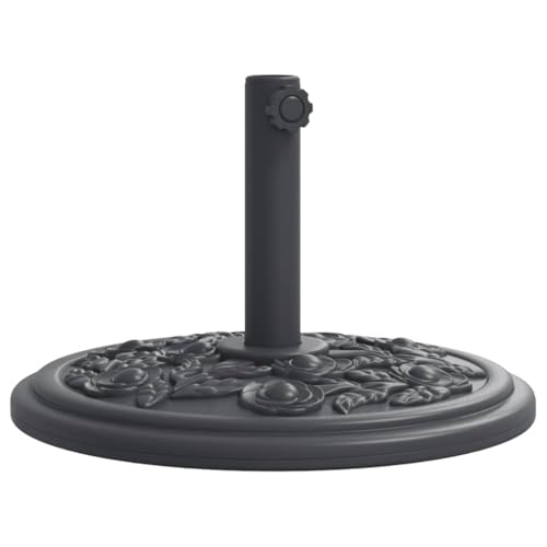 vidaXL Base de Parasol pour mâts Ø38 / 48 mm 12 kg Rond, Base de Parasol, Pied de Parasol de terrasse, Porte-Parasol, Support de Parasol