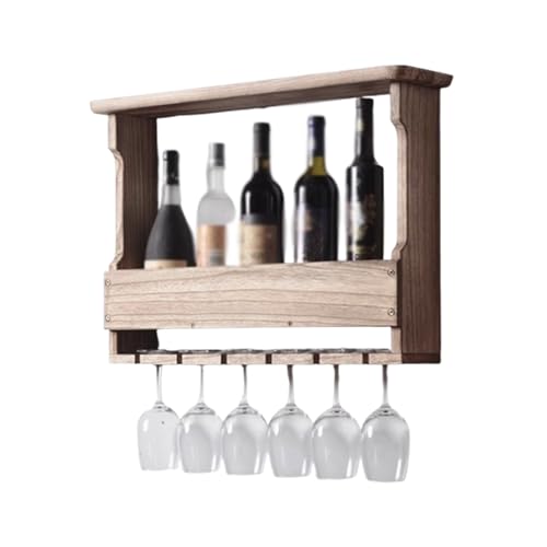 Soporte de vino de madera para pared
