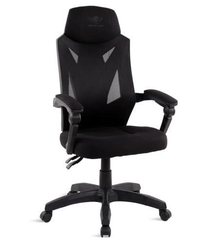 Spirit Of Gamer, Chaise Gaming Ergonomique en Tissu Respirant, Siege de Bureau Confortable avec Appui-Tête et accoudoirs Rembourrés, Fauteuil Gamer avec Inclinable de 90° à 135°, Hauteur Ajustable
