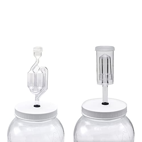 Fermentaholics Airlock 4 Pack – Brewing & Fermentation Airlocks – Use With Drilled Rubber Stopper, Grommeted Lid – Make Beer, Wine, Sauerkraut, Pickles, More – Diy Homebrew & Ferment #TOP6