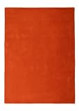 carpetfine handgefertigter Wollteppich Gabbeh Lola Orange 160x230 cm Weich, Hochwertig, Zeitlos | Reine Schurwolle für Gemütlichkeit & Eleganz im Wohn- und Schlafzimmer