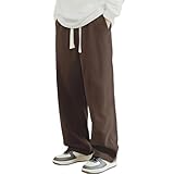 SOOUICKER Freizeithose Herren Lang Stretch Cord Chino Hose Weites Bein Japanische Cordhose Elegante Jogginghose Stoffhose mit Gummibund Vintage