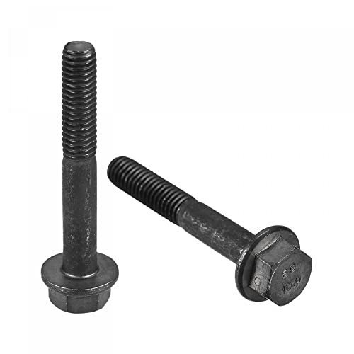 Image of uxcell Metric M6x40mm Hex Flange Bolts, 5pcs 10.9 Grade Carbon Steel Hexagon Head Screws