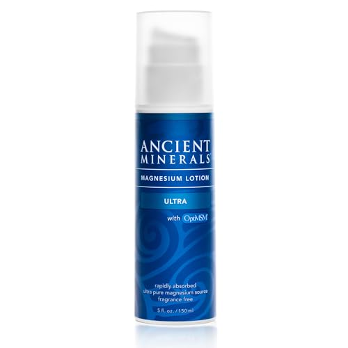 Ancient Minerals Magnesium Lotion Ultra with MSM Pure Genuine Zechstein Magnesium Lotion for Topical Application (5oz)