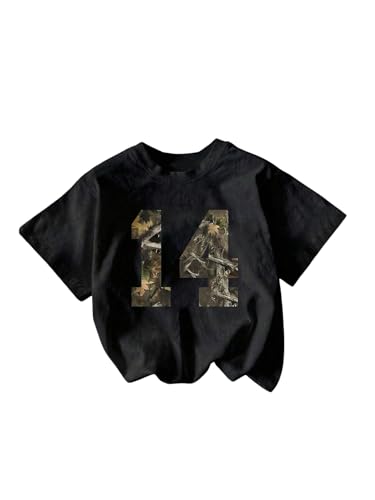 Image of SOLY HUX Girl's Number Graphic Tees Short Sleeve Crew Neck T Shirt Y2k Summer Tops