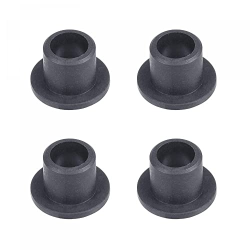 Uxcell Flanged Sleeve Bearings 5Mm Bore 7Mm Od 7Mm Length Pom Wrapped Oilless Bushings Black 4Pcs #TOP19