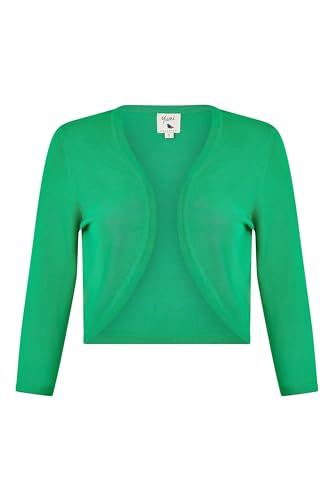 Image of Yumi Green Knitted Curved Bolero 12-14 Green