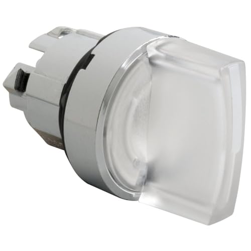 Square D - ZB4BK1213 - Square D ZB4BK1213 Stay Put Illuminated 2-Position Selector Switch Head, 22 mm, Integral LED, White
