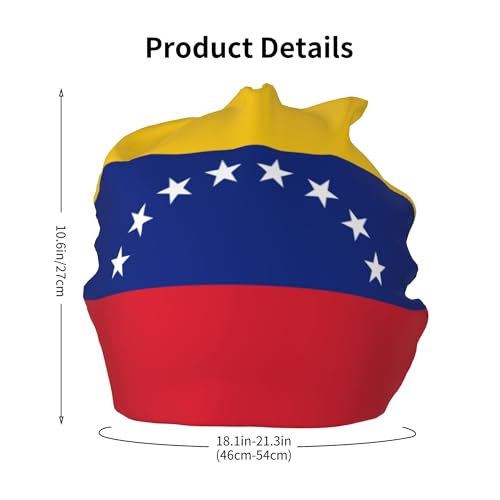 Flag of Venezuela Children Hip Hop Knitted Hat Kids Elastic Leisure Knit Cap Warm Sleep Beanies Black2