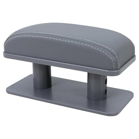 AICARS Armrest Cup Holder: Arm Rest Elbow Support General Leather Booster Pad for Car Door(Gray) Cover