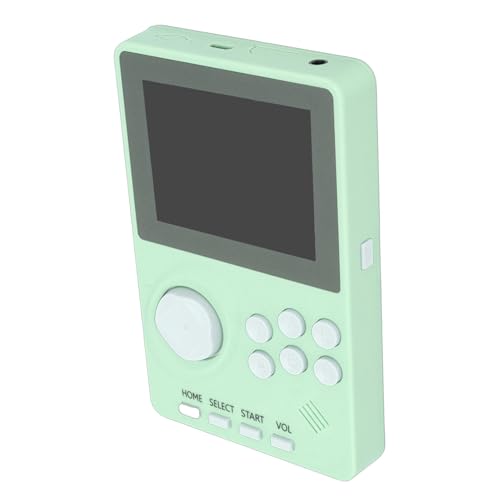 BONKZEBU Consola de Juegos Portátil, Pantalla LCD de 2,8 Pulgadas, Reproductor de Videojuegos Retro Portátil con Batería Recargable, para Niños y Adultos, Juegos Deportivos de Rompecabezas (Verde