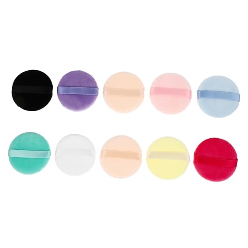 SHERCHPRY 10 Pack Small Makeup Girl Puff Applicators for Face Cosmetics Natural Finish Soft Material