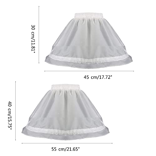 Little Girl Petticoat Underskirt Girl Crinoline Underskirt A-line Petticoat Short Underskirt for Dress with Hoop3