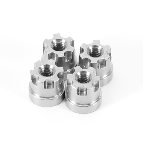 INJORA M2.5 Wheel Nuts 6mm Stainless Steel for 1/18 RC Crawler TRX4M Upgrade, 4PCS