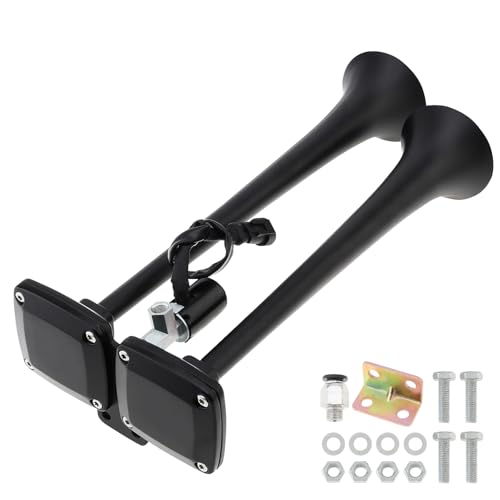 DriSentri Train Horn for Truck, 24V 300DB Electric Dual Trumpet Air Horn Super Loud for Car Boat Pickup Truck