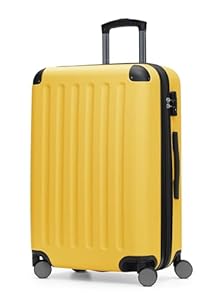 Hauptstadtkoffer Spree - Mittelgroßer Hartschalenkoffer, TSA, 4 Rollen, Koffer, Trolley, Rollkoffer, Reisekoffer, Volumenerweiterung, 65 cm, 74 Liter, Gelb