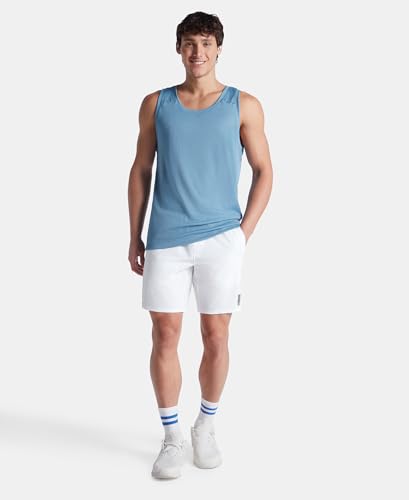 Image of Jockey MV57 Men Lightweight Microfiber Solid Active Wear Tank Top with Breathable Mesh