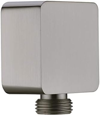 Brass Wall Supply Elbow, Nicmondo G1/2” Square Shower Hose Connector, Drop Ell Wall-mounted Union Water Outlet for Handheld Shower Handshower,Brushed Nickel