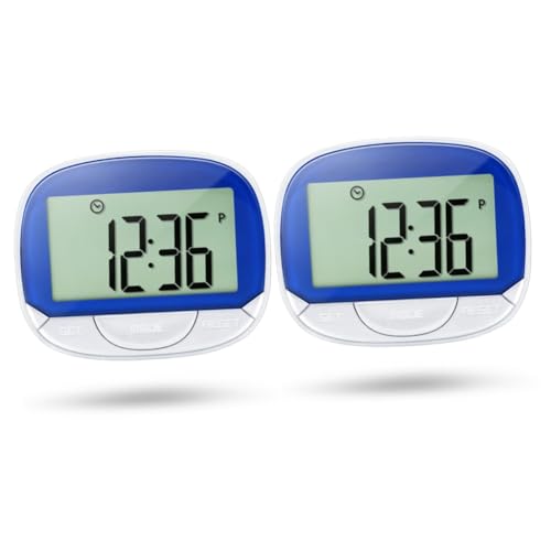 HEMOTON 1 Set Walking Pedometer with Large Screen Display Portable Clip Design for Accurate Step Counting Durable Material for Running and Outdoor Activities Option Random Color