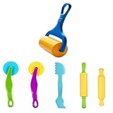 Funbero Knetwerkzeug ab 3 Jahre, 6Pcs Knete Zubehör Kinder,Werkzeug...