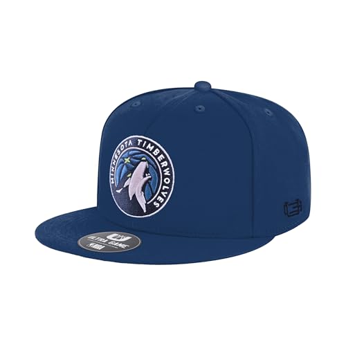 Ultra Game Mens NBA Official Twill Snap Back Ultimate Baseball Cap Hat Minnesota Timberwolves Team Color One Size
