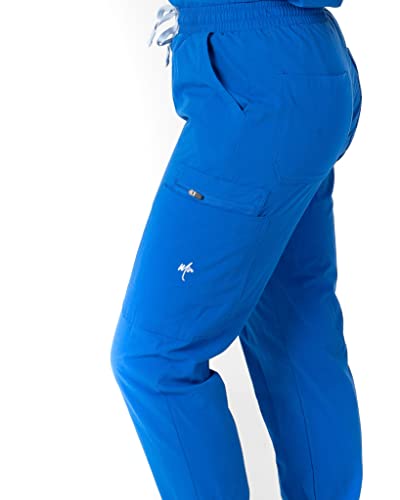 Image of Mim Jogger Scrub Pants for Women, Skinny Leg Joggers, Burgundy, Black, Navy Blue, Green