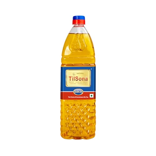 Image of Tilsona Gold Til /Sesame Oil for Cooking 1L | 100% Pure & Natural, No Artificial Flavours or Preservatives | Rich in Antioxidants & Omega-6 | Supports Good Health
