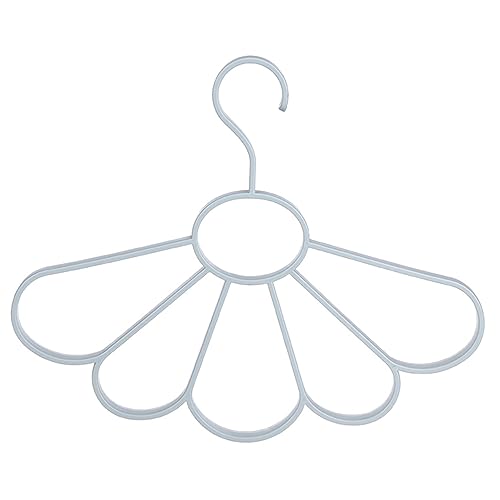 Cabilock Multifunctional Scarf Rack and Tie Holder Organizer Nordic Blue Plastic Fan Shaped Storage for Closet Neatly Displays Scarves Belts and Ties