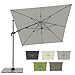 Doppler Sonnenschirm für den Garten 320x240cm Hellgrau I Pendelschirm knickbar, drehbar & neigbar I Gartenschirm mit UV-Schutz 50+ I Kurbelschirm aus Aluminium - regenabweisender Stoff