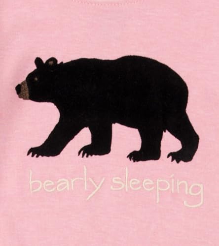 unisex-kids Long Sleeve Printed Pajama Set, Pink Bearly Sleeping, 2 Years3