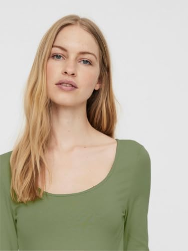 VERO MODA Damen VMMAXI My LS Soft UNECK 3-Pack, Oil Green/Abyss/Stormy Weather, XS – Ansicht 4