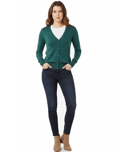 Image of Allsense Women's Long-Sleeve V-Neck Cardigan Sweater | Button Down, Lightweight Soft Knit