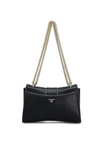 Image of Da Milano Women's Leather Shoulder Bag - Black