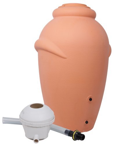 Ondis24 Regenwassertonne Wasserbehälter Amphore Terracotta 360L mit Füllautomat