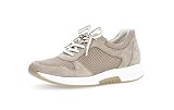 Gabor Damen Low Top Sneaker, Frauen Halbschuhe,lose Einlage,straßenschuhe,Freizeitschuhe,Sportschuhe,keil,Wedge,Keilabsatz,Visone,42 EU / 8 UK