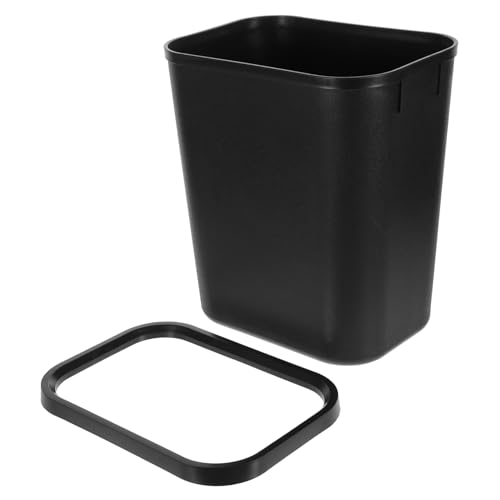 Caneca de basura rectangular negra de plástico para debajo del fregadero miniatura 1