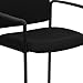 Flash Furniture Tiffany Side Reception Chair with Armrests, Stackable Fabric Waiting Room Chair for Commercial or Residential Use, Black