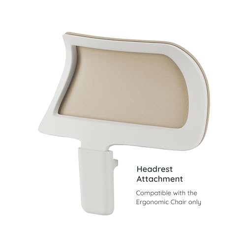 Image of Branch Adjustable Headrest Attachment - Compatible Only Ergonomic Chair - Adjustable Height for Personalized Neck and Head Support - Sand