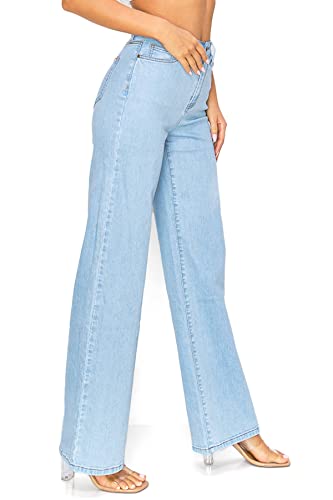 Machine Jeans Women's Juniors High Waist Wide-Leg Jeans4