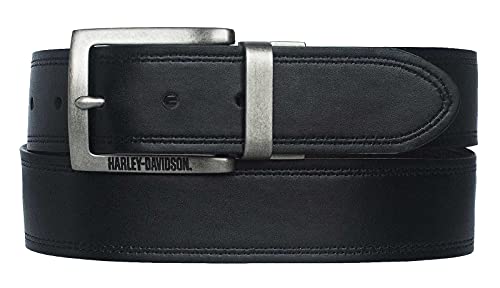 Harley-Davidson Men's Traditional H-D Reversible Leather Belt - Black/Brown