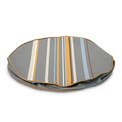 Bark And Slumber Gracie Grey Stripe Xl Round Lounger Dog Bed Cover, Xl (90+ Lbs.) #TOP4