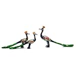 Rajasthani Handcrafted Decorative Wooden Hand-Painted Peacock Showpiece Figurine for Home, Office, and Table Decor - Set of 3 (Blue, Green) - Image 2
