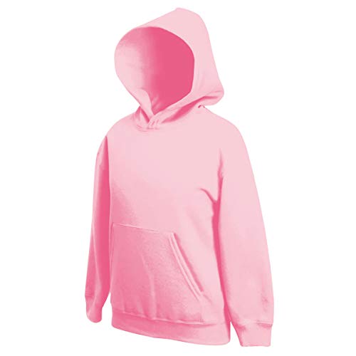 Fruit of the Loom Unisex Kids Premium Hooded Sweat, Light Pink, 12-13 Years (Manufacturer Size:34)