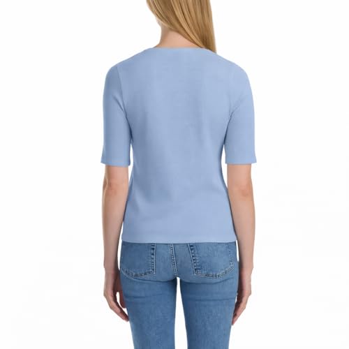 Image of Splendid Women's Stretch Knit Ribbed Elbow Sleeve Top